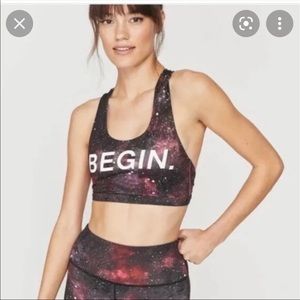 (XS) Spiritual Gangster Space Galaxy Racerback Sports Bra